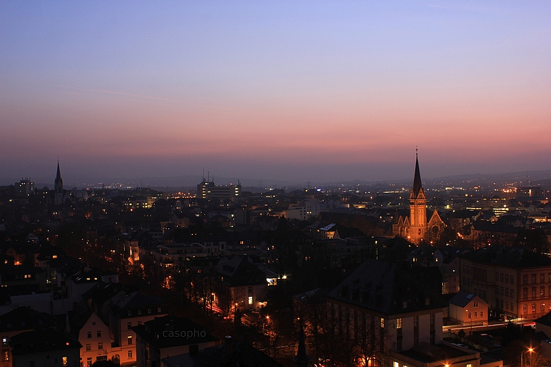 Gießen zur blauen Stunde