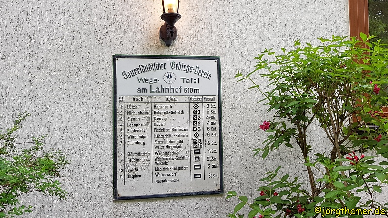 Wandertafel am Lahnhof